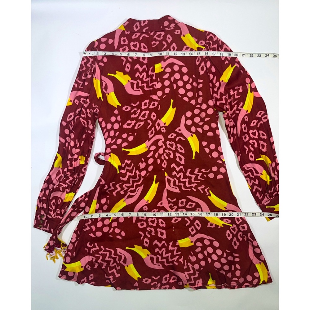 FARM Rio Red and Yellow Patterned Dress - Picture 7 of 8